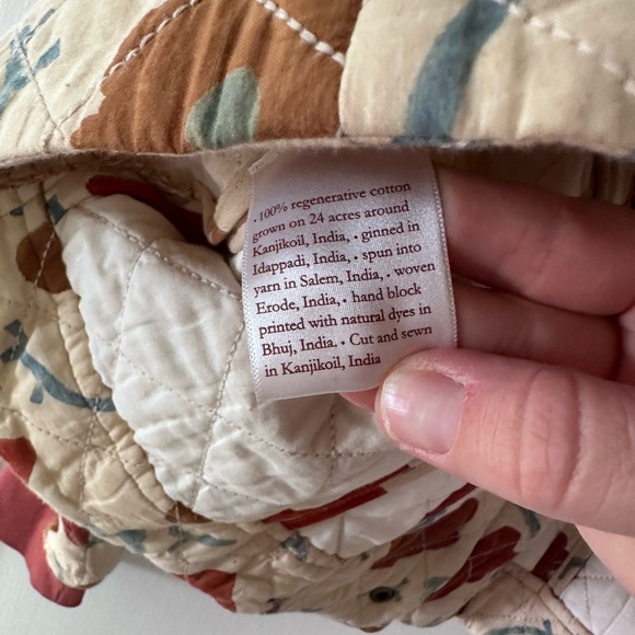 Christy Dawn Floral Quilted Bomber Jacket - Red, Brown, Cream - Picture 10 of 11